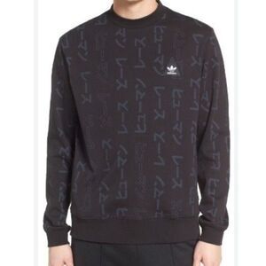 Adidas x Pharrell Williams Men's Crew Neck Pullover Sweatshirt Black Size Medium